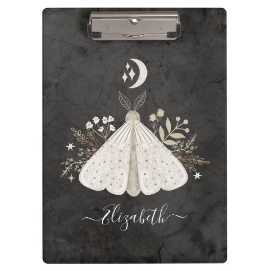Monogram Mystical Celestial Luna Moth Klemmbrett (Vorderseite)