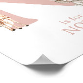 Monogram N Boho Jungle Safari Tiermauer Poster (Ecke)