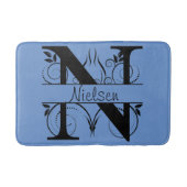 Monogram N Initial Bath, Kitchen Mat Choose Color Badematte (Vorderseite)