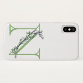Monogram N Lavendel Eucalyptus Case-Mate iPhone Hülle (Rückseite (Horizontal))