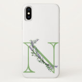 Monogram N Lavendel Eucalyptus Case-Mate iPhone Hülle (Rückseite)