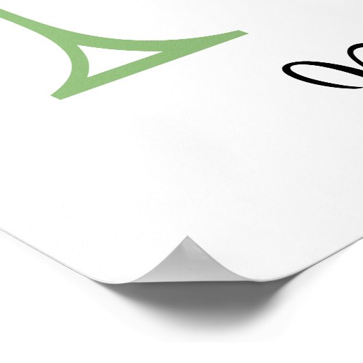 Monogram N Lavender Eucalyptus Kinderzimmer Poster (Ecke)