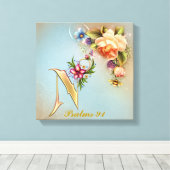 Monogram N Premium Wrapped Canvas (Gloss) Leinwanddruck (Insitu (Holzboden))
