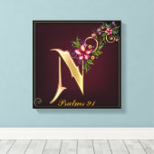 Monogram N Premium Wrapped Canvas (Gloss) Leinwanddruck (Insitu (Holzboden))
