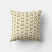 Monogram Nachname Erstmaliger Gold Polka Dot Keepa Kissen (Rückseite)