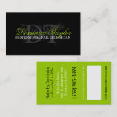 Monogram Nail Techncian Business Cards Terminkarte (Vorne/Hinten)