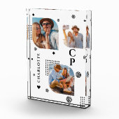 Monogram Name 3 Foto Collage Trendy Foto Blocks (Rechts)