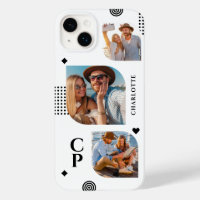 Monogram Name 3 Foto Collage Trendy Modern