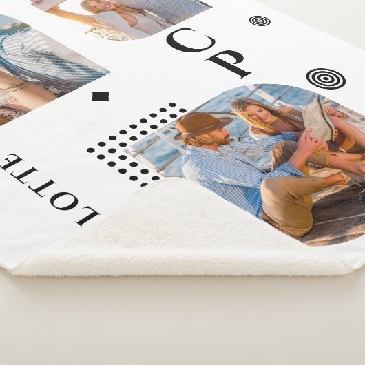 Monogram Name 3 Foto Collage Trendy Sherpadecke (3/4)