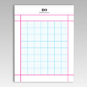 Monogram Name 5x5 Engineering Paper Notepad Notizblock