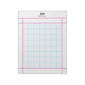 Monogram Name 5x5 Engineering Paper Notepad Notizblock (Rotiert)