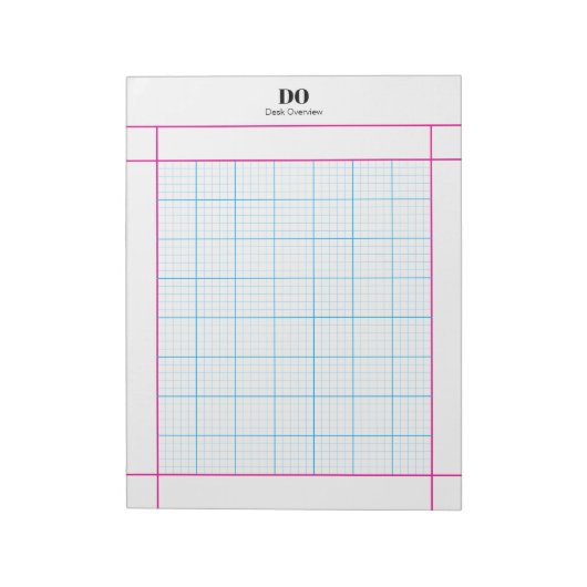 Monogram Name 5x5 Engineering Paper Notepad Notizblock (Rotiert)