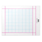 Monogram Name 5x5 Engineering Paper Notepad Notizblock (Vorderseite)