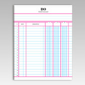 Monogram Name Accounting Ledger Paper Notepad Notizblock
