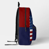 Monogram Name American Flag Map Custom Bedruckter Rucksack (Links)
