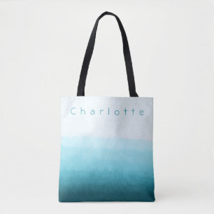 Monogram Name Aquamarin Green Blue Ocbre Ombre Tasche