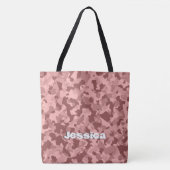 Monogram Name auf der Maroon-Camouflage | Tasche (Vorderseite)