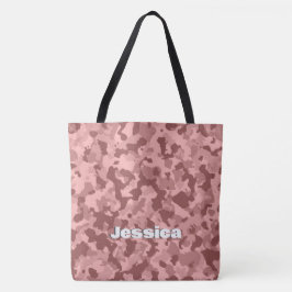 Monogram Name auf der Maroon-Camouflage | Tasche
