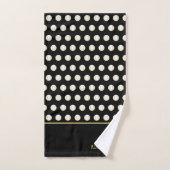 Monogram Name Baseball Gold Black Badhandtuch Set (Handtuch)