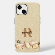 Monogram Name Beach Sand Seashells