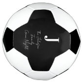 Monogram Name Black and White Family Game Night Fußball (Gedreht)