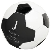 Monogram Name Black and White Family Game Night Fußball (Dreiviertel)