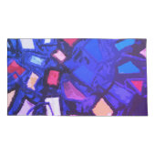 Monogram Name Blue Marine farbenfroh abstrakt fett Kissenbezug (Rückseite-Links)