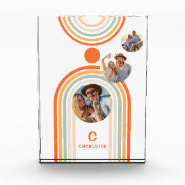 Monogram Name Boho Arch Multi Foto Trendy Girly