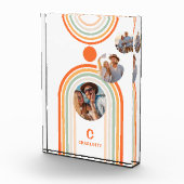 Monogram Name Boho Arch Multi Foto Trendy Girly (Rechts)