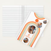 Monogram Name Boho Arch Multi Foto Trendy Girly Notizblock (Innen)