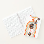 Monogram Name Boho Arch Multi Foto Trendy Girly Notizblock (Innenseite)