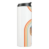 Monogram Name Boho Arch Multi Foto Trendy Girly Thermosbecher (Nach links gedreht)