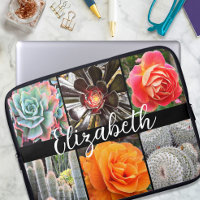 Monogram Name cacti Rose Foto Collage modern