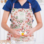 Monogram Name Cherry Blossom Wasserfarbe Floral Schürze<br><div class="desc">Dieses moderne Design besticht durch ein hübsches Blumenmuster aus rosa Kirschblossom. Personalisieren Sie Ihre Monografie und Ihren Namen,  indem Sie den Text in der Textbox editieren,  die #personalisiert #personalized gifts #monogram #mit Monogramm #initiale #name #gifts #customgifts #customgifts #kitchen #küche #Zuhause #office #work #tropical #floral #giftsforgirls #giftsforher</div>