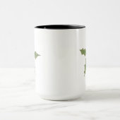 Monogram Name Christmas Holly Winter Floral Tasse (Zentrum)