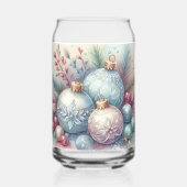 Monogram name Christmas tree ornaments watercolor  Dosenglas (Rückseite)