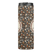 Monogram Name Coffee Lover Thermosbecher (Rückseite)