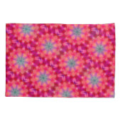 Monogram Name Colorful Blue Star Muster | Kissenbezug (Rückseite-Links)