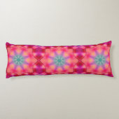 Monogram Name Colorful Blue Star Muster | Seitenschläferkissen (Rückseite)