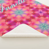 Monogram Name Colorful Blue Star Muster | Sherpadecke (3/4)