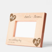 Monogram Name Couple Custom Wood Frames Geätzte Rahmen (Links)