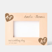 Monogram Name Couple Custom Wood Frames Geätzte Rahmen (Vorderseite)