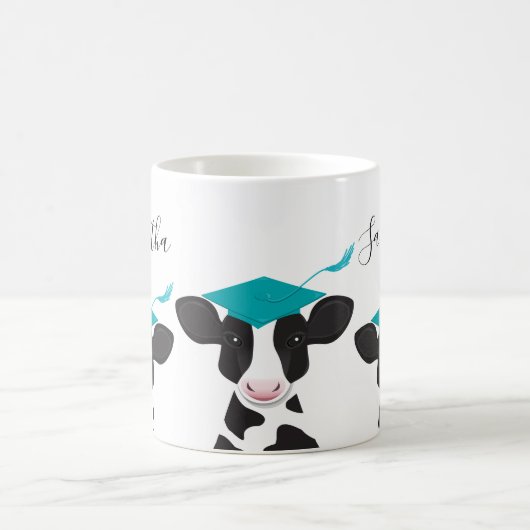 Monogram Name Cow Abschluss Kaffeetasse (Mittel)