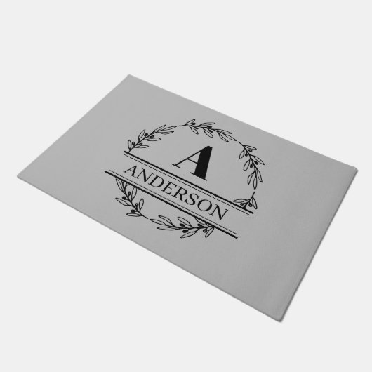 Monogram, Name der Krautfamilie Fußmatte (Schrägansicht)