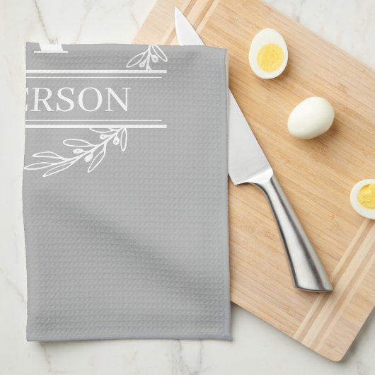 Monogram, Name der Krautfamilie  Geschirrtuch (Viertel Falte)