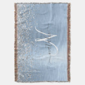 Monogram, Name des blauen, gebürsteten Metalls Sil Decke (Vorderseite Vertikal)