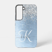 Monogram, Name des blauen, gebürsteten Metalls Sil