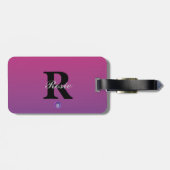 Monogram Name Double Sided JK 2022 Gepäckmarke Gepäckanhänger (Rückseite horizontal)