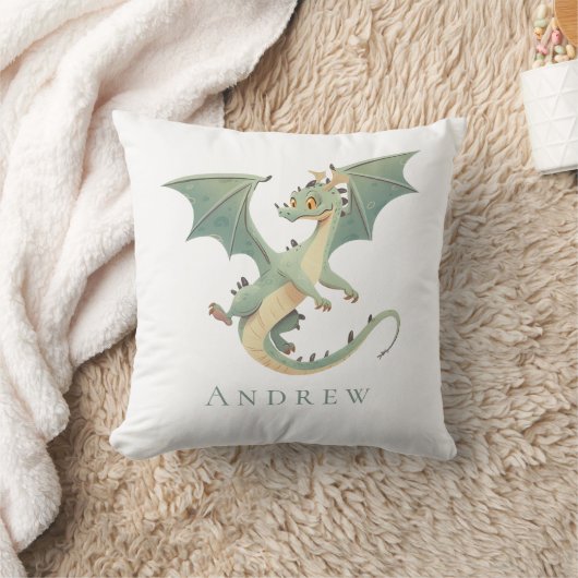 Monogram Name Dragon Boys Bedroom Kinderzimmer Kissen (Decke)