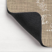 Monogram Name elegant chic personalisiert Mousepad (Ecke)